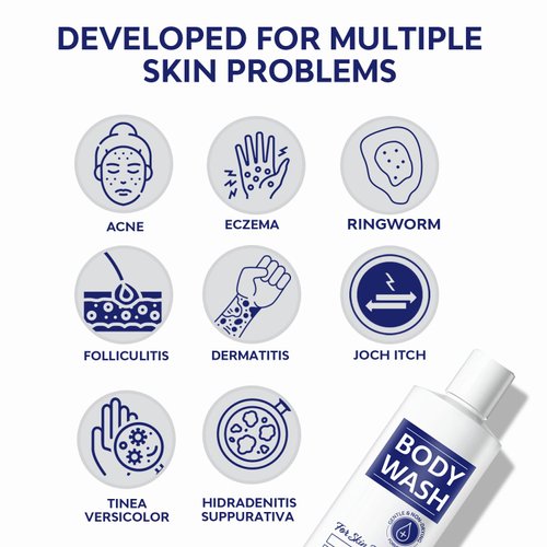 LIEADOAL Antifungal Body Wash for Acne and Eczema: Folliculitis Treatment for Skin Prone to Dermatitis, Tinea Versicolor, Ringworm, Joch Itch & Hidradenitis Suppurativa