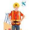 Puteraya 1 Set Kid Construction Worker Costume Set Child Construction Vest Hat and Goggles With Builder Tools Toys Construction Role Play for Kids Dress up Halloween Birthday Cosplay