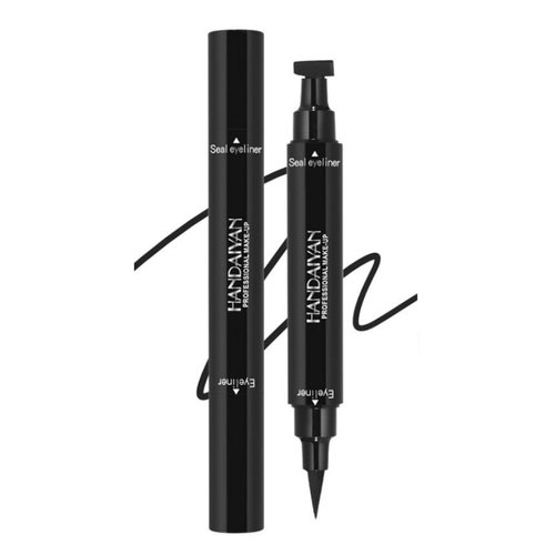 ONarisae Eyeliner Stamp Double-sided Liquid Winged Eyeliner Pencil Smudgeproof Long Lasting Black