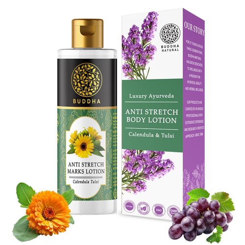 Buddha Natural Anti-Stretch Marks Body Lotion - Reduce Visible Stretch Marks - 100% Natural (150 Ml (Pack Of 1))