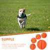 LOGOFUN 5pcs Squeaky Dog Ball Latex Rubber Squeaky Dog Toys Basketball Shape Dog Chew Toy for Small Middle Dogs Puppies