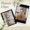 YAEISM 6PCS Beige Flower Hair Clips Small Satin Rose Hair Pins Elegant Bridal Hair Flowers Off White Floral Decoratives Claw Clip Wedding Hair Accessories for Women Girls