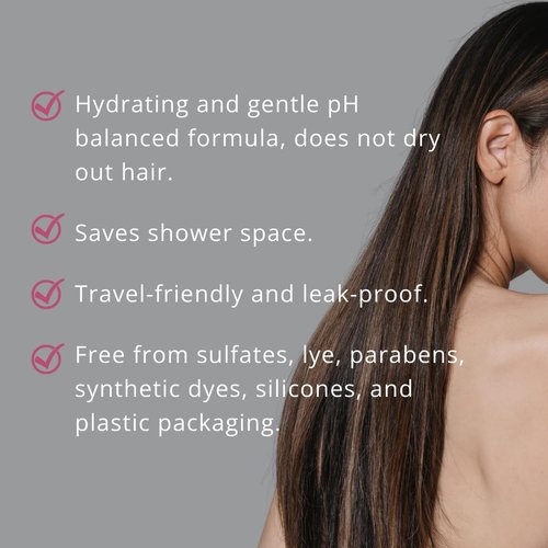 J&L Naturals Shampoo + Conditioner Bar Set | For Healthier Hair & Scalp | Made in US | Zero Waste, Sulfate Free, Paraben Free, Vegan (Hydrate (Lemongrass & Tea Tree), Full Size Set)