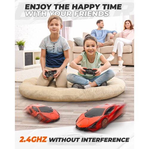 BEZGAR Remote Control Cars - 1:24 Scale Officially Licensed RC Series Lambo Sián FKP 37, Electric Sport Racing Hobby Toy Car Model Vehicle for Boys and Girls Teens and Adults Gift (Red)