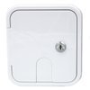 X-Haibei RV Trailer Electric Power Cord Cable Hatch White Camper Hose Storage Door Compartment Lock with 2 Keys