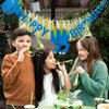 Dinosaur Happy Birthday Party Banner, Cartoon Prehistoric Animal Garland, Kids Dino Themed Birthday Decorations, Fun Wall Hanging Letter Bunting for Children's Party Supplies