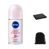 NIVEA Pearl & Beauty Anti-Perspirant Roll On, 48-Hour Protection, Smooth & Soft Underarms, Long-Lasting Freshness, 50ml, For All Skin Types, Includes Travel Pouch and Cleaning Cloth