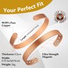 Feraco 2 Pcs Copper Magnetic Bracelet for Women Men,Sleek Magnetic Bracelet with 99.9% Pure Copper,Cuff Bangle with Gift Box,Gifts for women men(Copper)