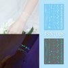 HAIIDOAK Temporary Tattoos - 9 Sheets Glow in the Dark Tattoos for Face, Choker, Leg and Collar Decoration Rave Festival Accessories (Style A)