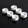 HAOTOP Mini Porcelain Ramekins 1oz Set of 6,Small Ceramics Souffle Dish 30ml White