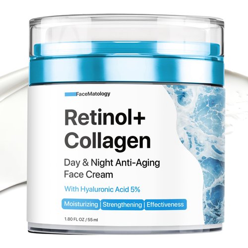 Face Moisturizer Retinol Cream - Men and Women Day & Night Neck Décolleté with Retinol, Collagen Hyaluronic Acid Hydrating Safe for All Skin Types