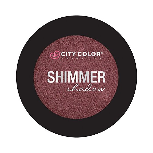City Color Cosmetics Metallic Shimmer Eyeshadow | Vibrant, Bold, Beautiful Pigmented Makeup (Marsala)