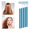 60 Pieces Flexi Rods Flexible Curling Rods Hair Curlers Rollers Twist Flexi Rods Hair Curlers Set No Heat Hair Rods Rollers Flexible Rods for Long Short Hair Women Girls (Blue, 0.5 x 9.5 Inch)