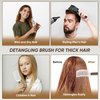 Kertiberif 2 Pack Curved Vented Detangling Brush for Wet and Dry Hair, Paddle Styling Hair Brush for Faster Blow Drying, Detangler Brush for Women Men Curly Thick Hair