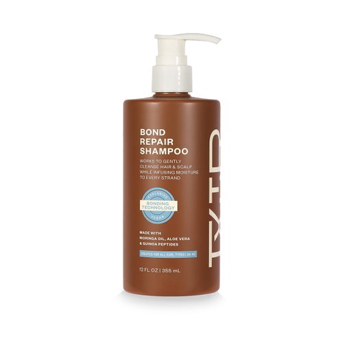 TXTUR Bond Repair Shampoo For All Textured Hair Types, Gently Cleanses Hair & Scalp While Keeping Your Waves, Coils, Kinks & Curls Hydrated, Healthy & Bouncy, 12 Fl Oz