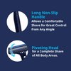 Dorco Pace 2 Plus Disposable Razor 2 blades Pivoting Head Open-Flow for Easy Rinsing with Lubricating Strip and Long Non-Slip Rubber Handle (30 ct No Rubber Handle)