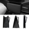 Accmor Car Trash Can, Leather Vehicle Trash Bin Car Dustbin Garbage Organizer Holder with One Roll Trash Bag, Foldable Hanging Mini Cars Storage Bag Container for Auto, SUV (Black)