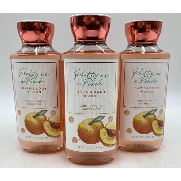 3 Pretty As A Peach Aloe Vitamin E Shower Gel bath body 10 fl oz