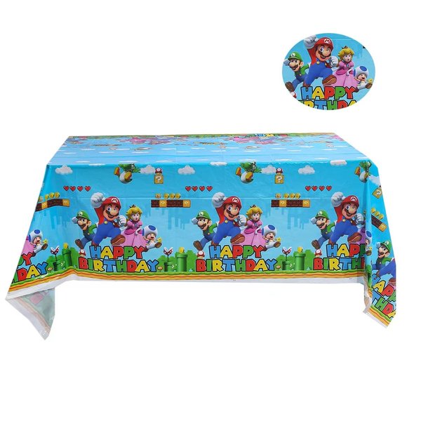 PFinding 1 Pack Game Themed Birthday Party Decorations – Disposable Plastic Tablecloth Disposable Table Cover | Party Supplies for Kids