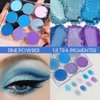 AMY'S DIARY Blue Eyeshadow Palette Blue Purple Matte eye shadow makeup,9 colors Blue Purple Matte Eyeshadow Long Lasting Colorful Eye Shadow Plattet for Women (03)
