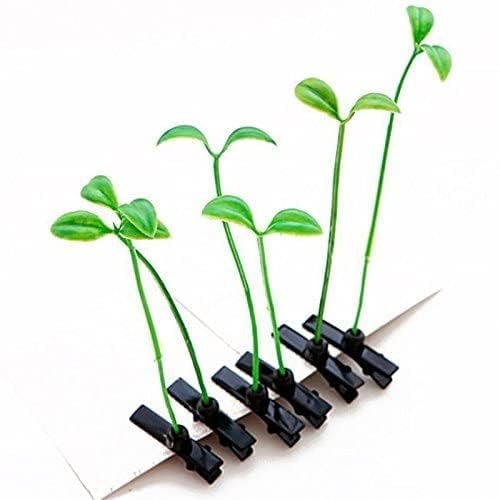 Green Funny Grass Hair Clips, 4 Pcs Bean Sprout Hairpins Bean Sprout Hair Clips Grass Barrette Green Leaf Plant Antenna Hair Pins Hair Accessories for Women Girls Kids Hair Clips