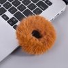 6Pcs Fuzzy Furry Artificial Fur Hair Elastics Tie Scrunchies Soft Plush Elastics Hair Bands Hair Tie Ring Ropes Ponytail Holder Accessories for Women Girls, 6 Colors
