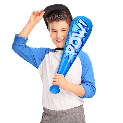 Supervitae 12 Pcs Pow Inflatable Baseball Bats Inflatable Bat Birthday Baseball Party Favors Baseball Party Decorations Party Prizes for Sports Theme Carnival Supplies (Novelty Style)