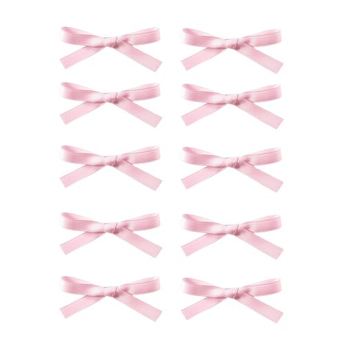 Ayesha Hair Ribbon 10PCS Hair Bows Clips Pink Bowknot Satin Hair Ribbon for Women Girls Toddlers Tiny Bow Claw Clip for Thick Fine Hair