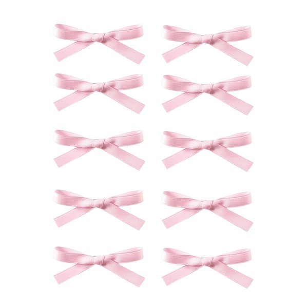 Ayesha Hair Ribbon 10PCS Hair Bows Clips Pink Bowknot Satin Hair Ribbon for Women Girls Toddlers Tiny Bow Claw Clip for Thick Fine Hair