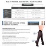 Truform Sheer Compression Stockings, 15-20 mmHg, Women's Knee High Length, Diamond Pattern, Nude, Medium