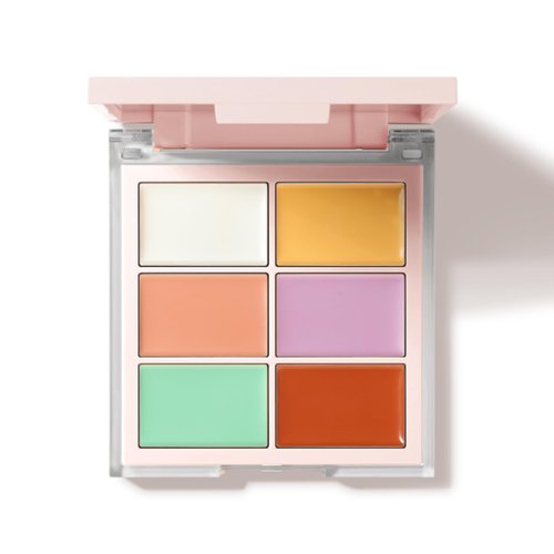 6 Colors Correcting Concealer Palette, Cream Concealer for Dark Circle and Red Marks Scars, Full Coverage Concealer for Mature Skin, Contouring Highlighting Concealer Palette Makeup Kit