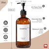GMISUN Glass Amber Shampoo and Conditioner Dispenser Bottles, Refillable Shampoo and Conditioner, Body Wash Dispenser Bottles with Pump, Empty Reusable Bathroom Shower Bottles Set, 3 Pack(Amber)