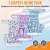 Washable Dog Diapers Female, 3 Pack Premium Reusable Doggie Diapers，High Absorbency Leak-Proof Puppy Diapers for Female Dog in Heat, Period, Incontinence, Excitable Urination Girl Dog Diapers Dress