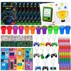 Cinrobiye 72 Pcs Video Game Coloring Book Bulk, Gamer Party Favors Goodie Bags Fillers,Video Game On Birthday Party Supplies Face Stickers Tattoo Prizes Gift for Game Party