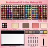CHARMCODE 190 Colors Cosmetic Make up Palette Set Kit Combination with Eyeshadow Facial Blusher Eyebrow Powder Face Concealer Powder Eyeliner Pencil A Mirror All-in-One Makeup Gift Sets For Women