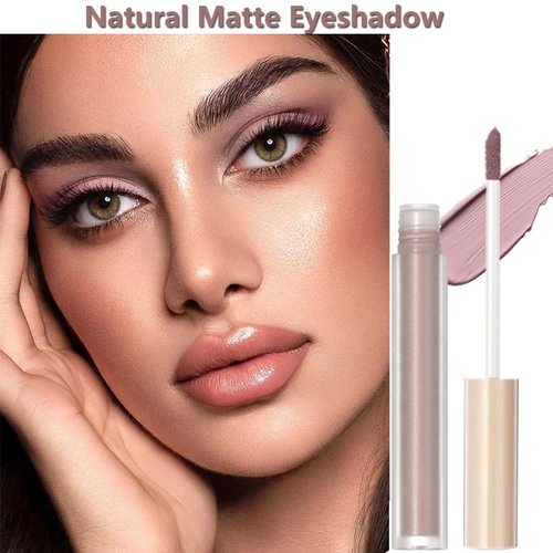 Daeuwiutr White Brown Glitter Eyeshadow, Nude Matte Liquid Eyeshadow Primer Base, Smooth Cream Shimmer Waterproof Eye Shadow Pencil Palette,Quick Lrying And Long Lasting (Naked Purple 1#)