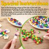 WinnerWhy 24 Sets Cross Crafts DIY Religious Wooden Cross Sticky Boards with Tissue Paper Beads Pompoms Make Your Own Cross Craft Christian Gift for Kids Sunday School Bible School Church Activities
