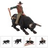 Desktop Cowbaoy Sculpture 1 Set Fake Wild West Cowboys Figurines Model Farm Toys Playset Cowboys Action Figure Sandbox Decoration for Christmas Birthday Rodeo Bouncy Toy