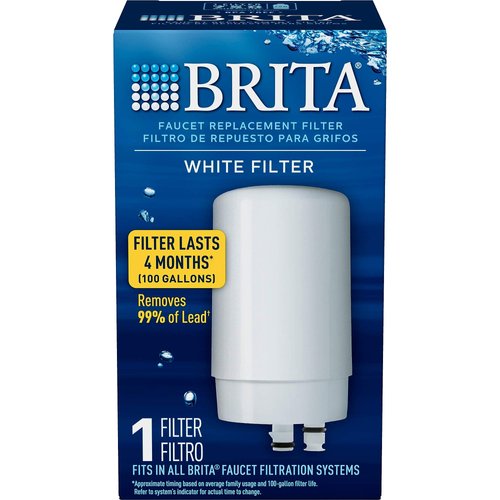 Brita On Tap Water Filtration System Replacement Filters For Faucets - White - 1 Count