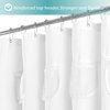 Mrs Awesome Water-Repellent Fabric Shower Curtain or Liner with 9 Handy Mesh Pockets, Premium Thick Cloth & Opaque, Washable, 71 x 72 inches, Rust Proof Grommets, White