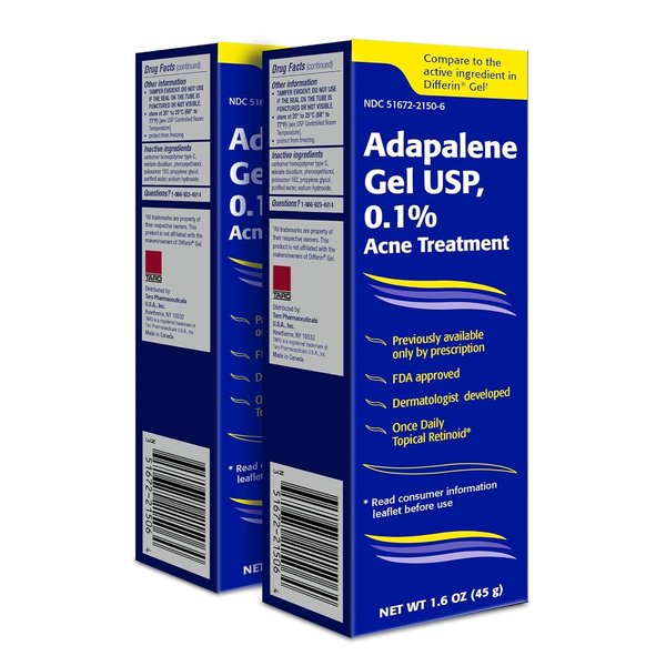 Taro Adapalene 0.1% USP Gel, Paraben Free, Retinoid Acne-Prone Facial Treatment for Sensitive Skin, Prescription Strenght (3.2)
