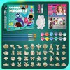 Byncceh DIY Wooden Magnets, 40 pcs Magic Magnetic Paint Set, Wood Arts and Crafts Painting Kit for Kids, Make Your Own Fridge Magnets Craft Kits Party Favors Gifts Toys for Girls Boys Ages 6-8 8-12