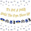 Police Banner Party Until The Cops Shown Up Banner- Police Party Decorations Banner, Glitter Gold Police Banner Garland for Police Theme Party, Retirement Party