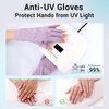 MelodySusie UV Gloves for Gel manicures, Premium UPF99+ Fingerless Sun Glove, Breathable Ice Silk Cooling Effect, UV Protection Gloves for Gel Nails Driving Gloves for Women Girls Summer Outdoor Use