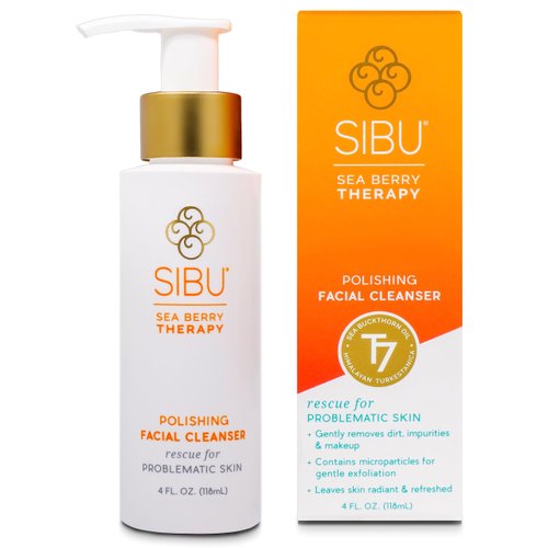 sibu Sea Buckthorn Polishing Facial Cleanser (4oz), Face Wash Made From Premium Himalayan Sea Ber...