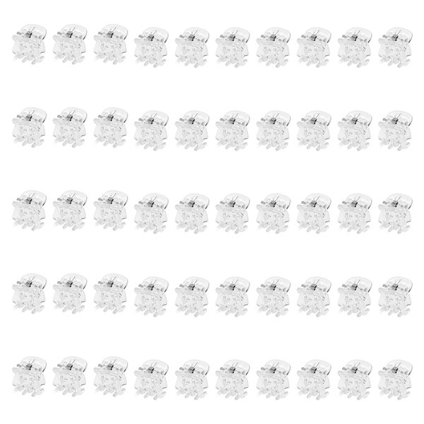 50 PCS Transparent White Mini Hair Claw Clips, Strong Grip Multifunction Clamp Clips, Non-Slip Hair Pins for Girls and Women