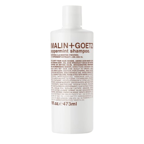 Malin + Goetz Peppermint Shampoo, 16 Fl. Oz. - Men & Women Clarifying Shampoo, Natural Hair Shampoo to Cleanse & Hydrate, Scalp Shampoo Treatment for All Hair Types, Vegan & Cruelty-Free