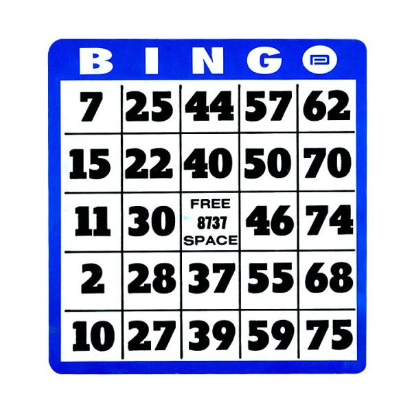 Low Vision Bingo Cards