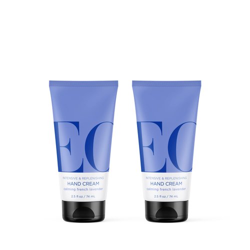 EO Hand Cream, 2.5 Ounce (Pack of 2), French Lavender, Organic Plant-Based, Moisturizer for Dry Skin