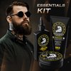 Bossman Essentials Beard Kit for Men - Beard Oil Jelly, Fortifying Conditioner Cream, Beard Balm - Grooming Growth Care Accessories (Gold)